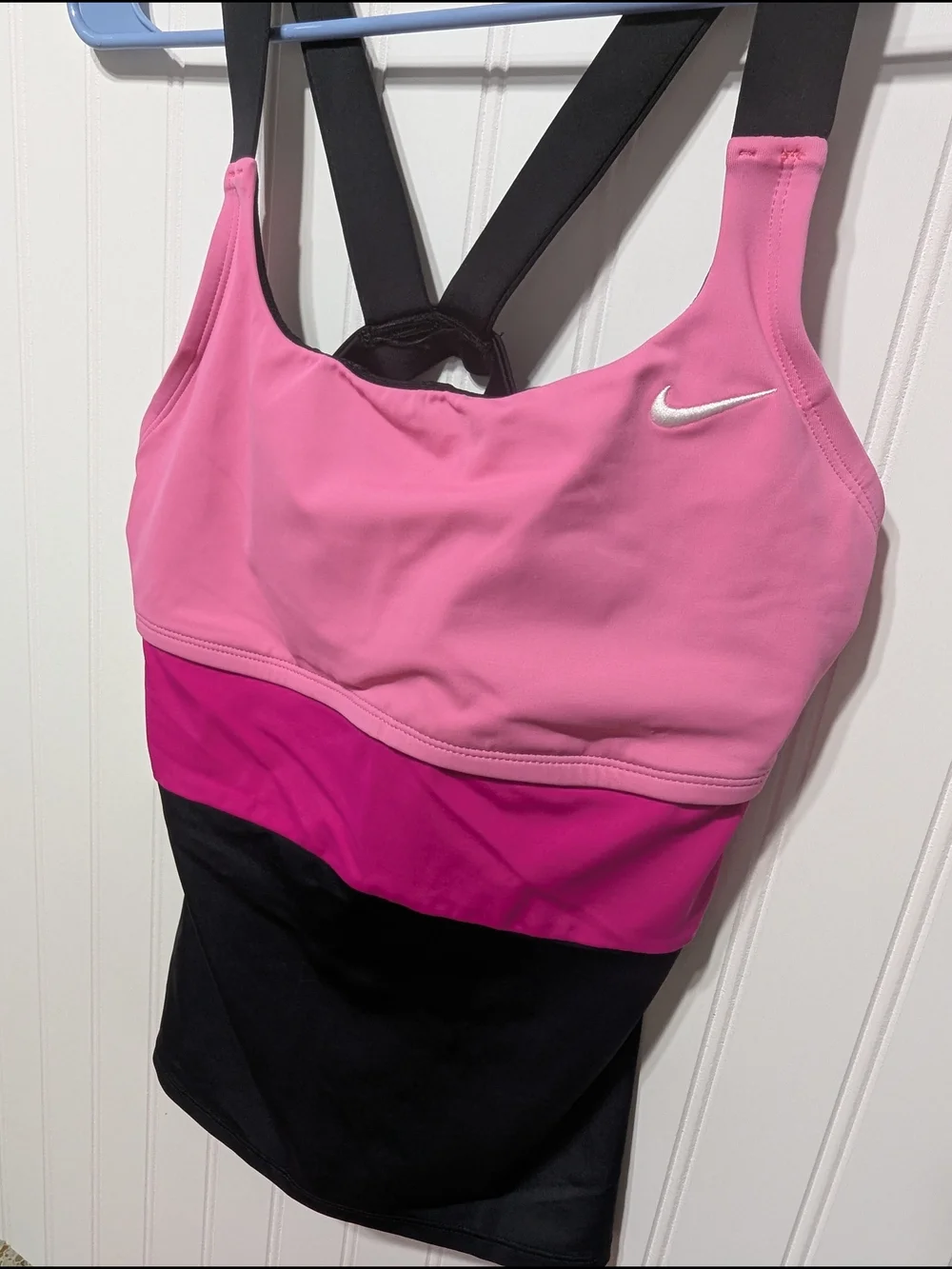 Nike Pink Colorblock Sports Tank Top